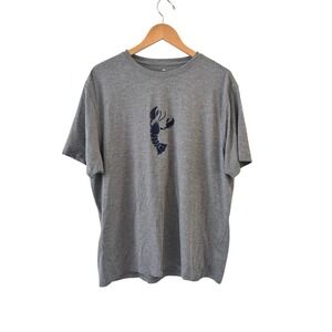 Greyson Men's Heather Grey Crewneck Tee with Navy Lobster Motif